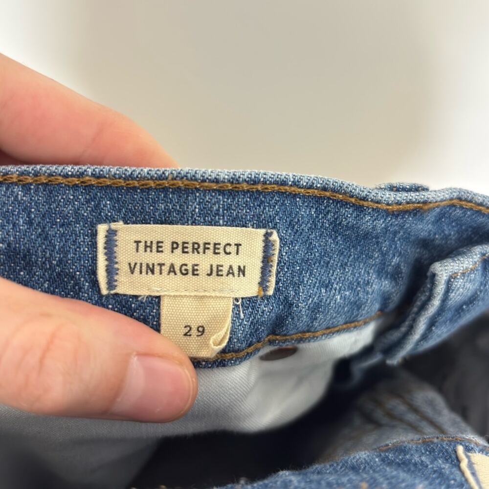 Madewell The Perfect Vintage Jean in Earlside Wash: Raw-Hem Edition - Size 29 - Picture 6 of 8